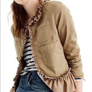 J.Crew Ruffle Chino Jacket